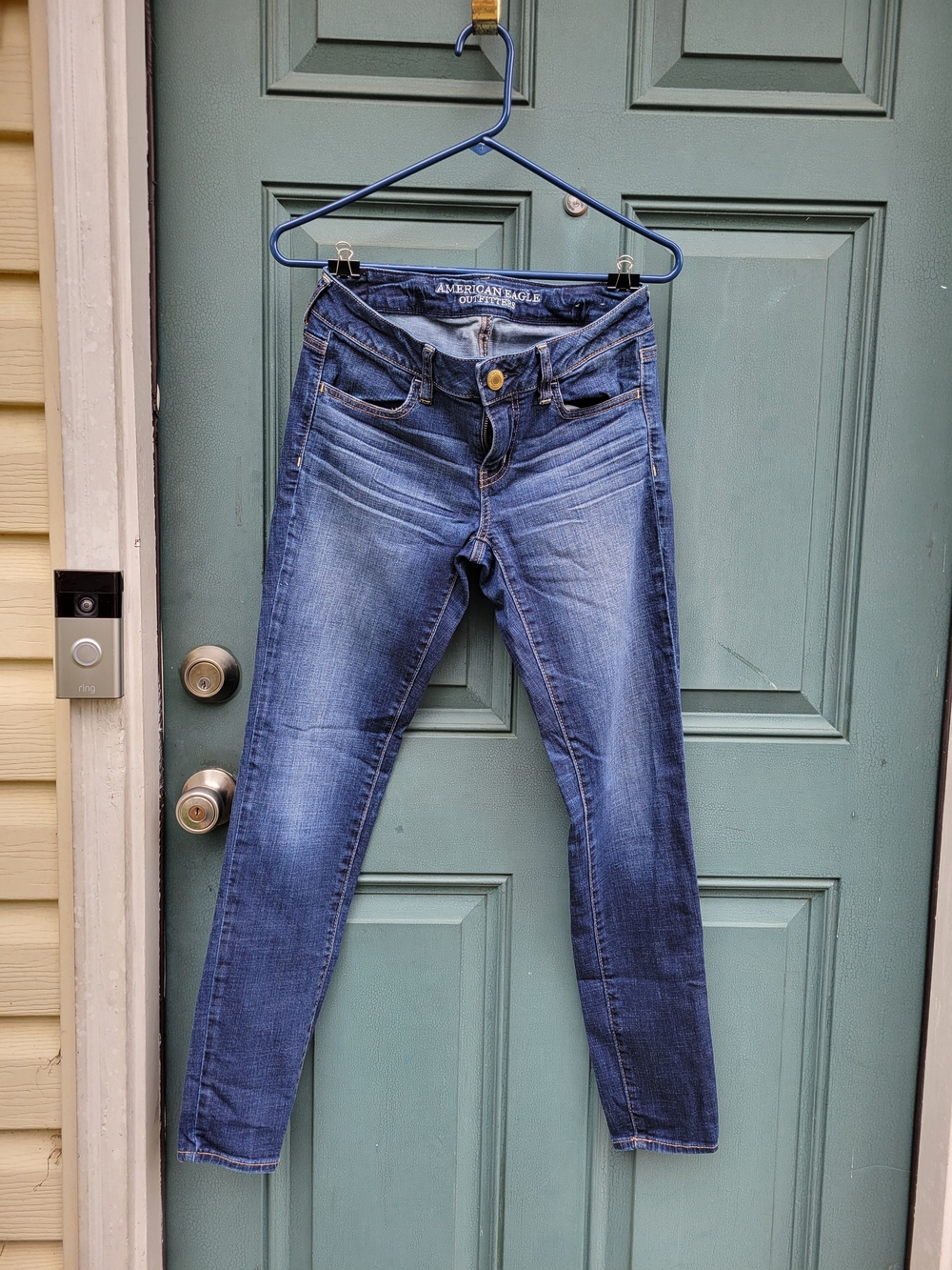 American Eagle Jegging Super Stretch Jeans Women's Size 4 Regular Dark Wash